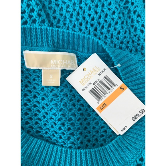 NWT Michael Kors Crochet Knit Sweater - Picture 6 of 7